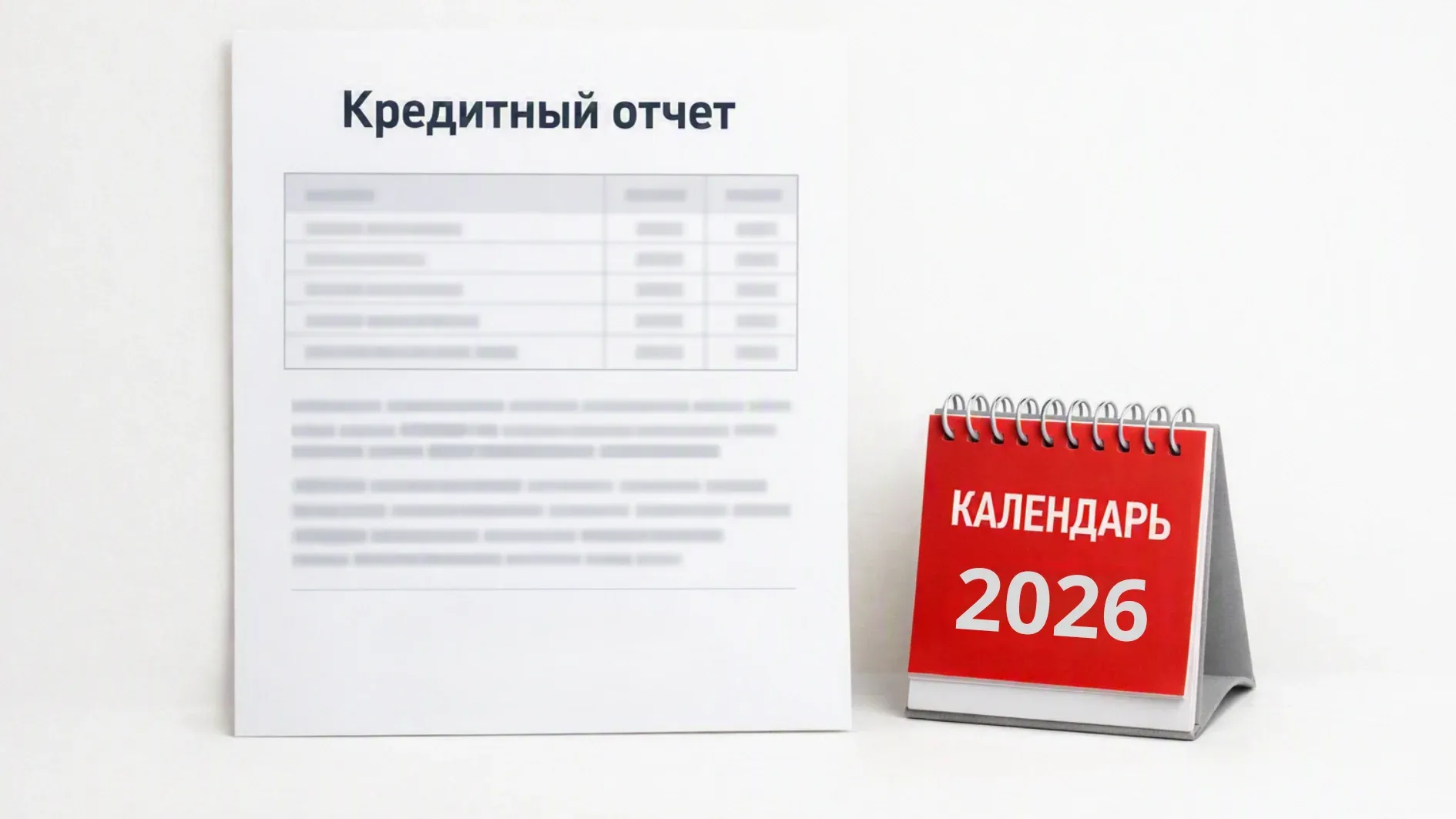 кредитный отчет и календарь